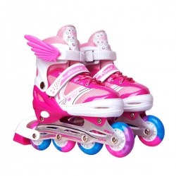 Adjustable Skates for Children Children-Adjustable-Skates-Roller-Skates-Boy-s-Girl-s-Full-Set-Kids-Inline-Skates-Combo-Set-Pink